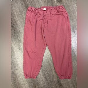 PACT 2XL Joggers 100% Organic Cotton Pink Mauve Downtown Sweatpants 27” Inseam